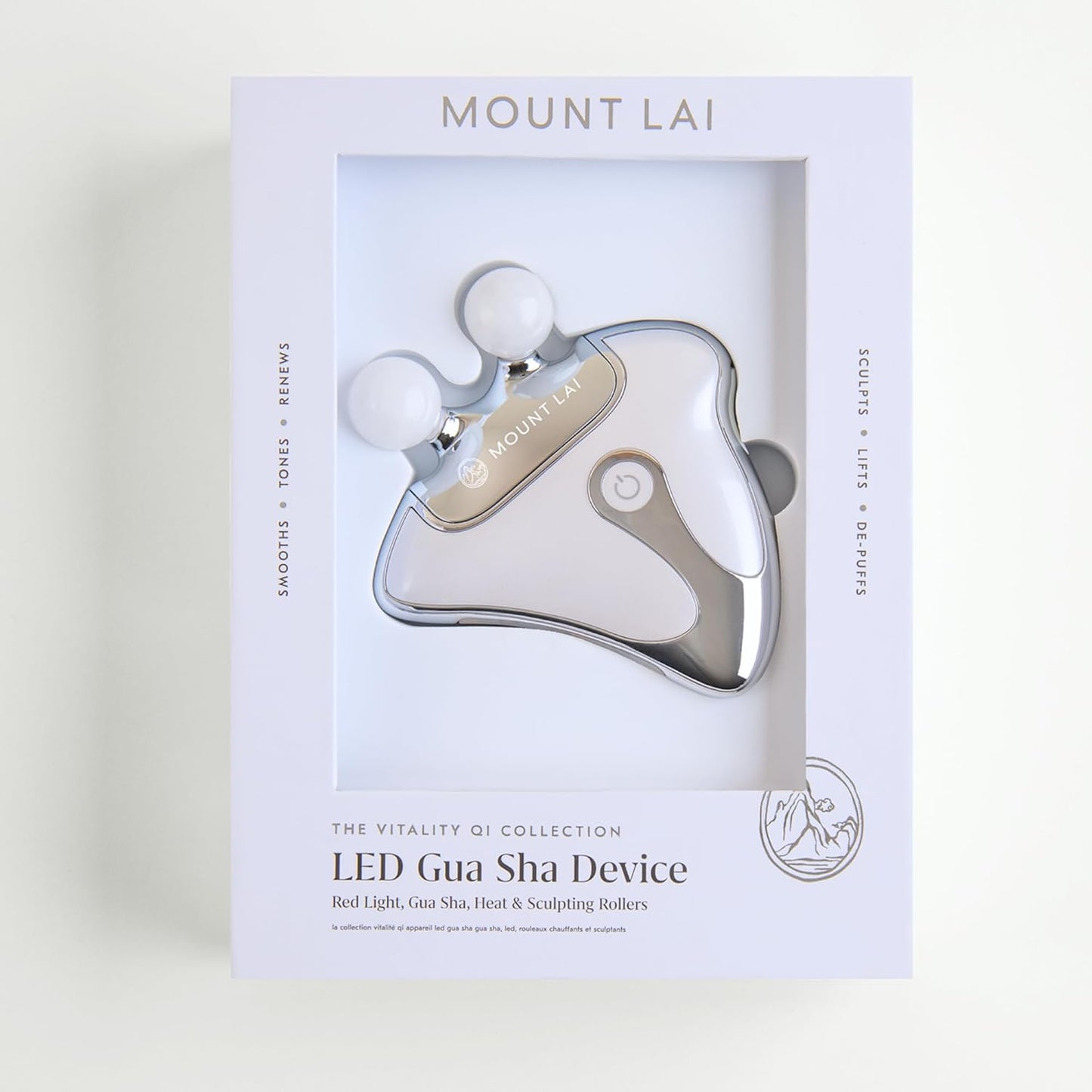 Vitality Qi LED Gua Sha Device, LED Light Therapy for Face, Gua Sha Facial Tools for Firming, Lifting, Sculpting, Anti-Aging, Tension-Melting, Face Lift Device Heat Therapy and Rejuvenation
