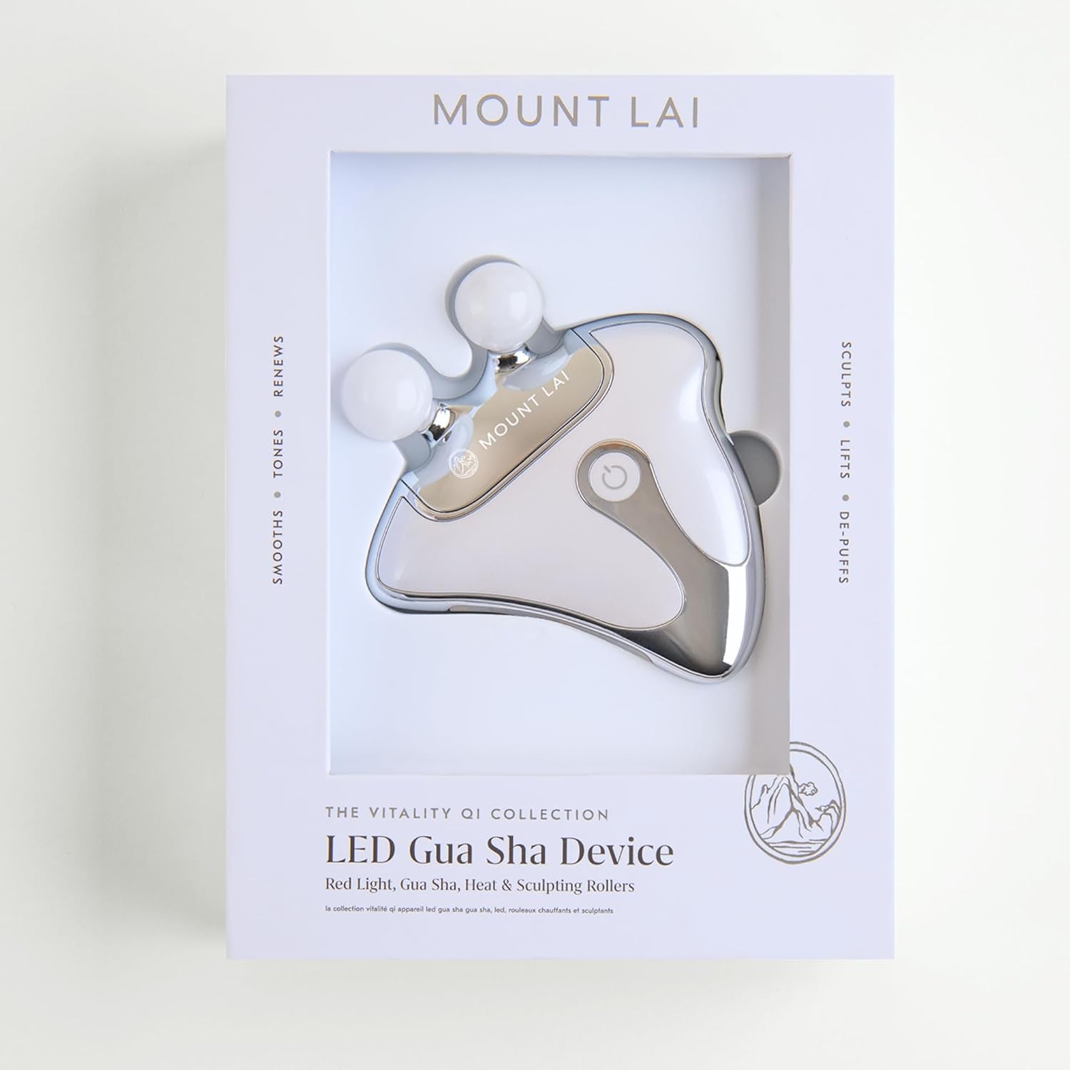 Vitality Qi LED Gua Sha Device, LED Light Therapy for Face, Gua Sha Facial Tools for Firming, Lifting, Sculpting, Anti-Aging, Tension-Melting, Face Lift Device Heat Therapy and Rejuvenation